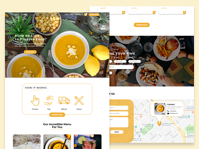 Restaurant Landing Page branding design restaurant restaurant website ui uidesign ux uxdesign web website website design