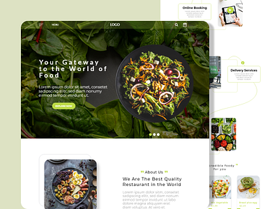 Restaurant Landing Page #2 design restaurant restaurant branding restaurant web ui ui design web website website design