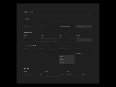 Artgaze UI kit app art black design figma gallery input minimal ui app ui kit ux