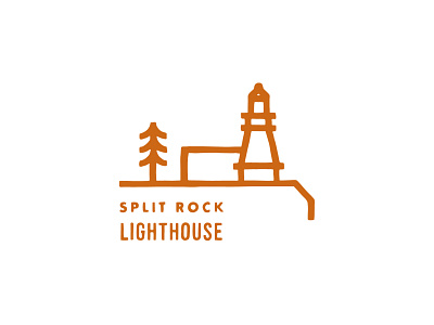Split Rock Lighthouse bold illustration brand identity design freelance design graphicdesign graphicdesigner handmade illustration lighthouse logo mark minnesota north woods rugged thick lines typography