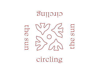 Birds Circling the Sun with Type