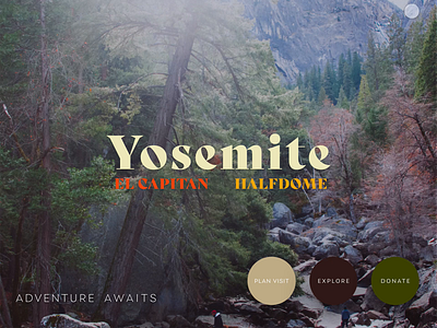 Yosemite Landing Page adobe lightroom adobe xd animation el capitan halfdome lightroom loading animation ui ui design ux ux design yosemite