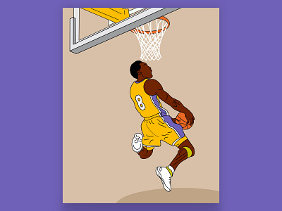Kobe basketball design hero heroes illustration kobe kobe bryant procreate