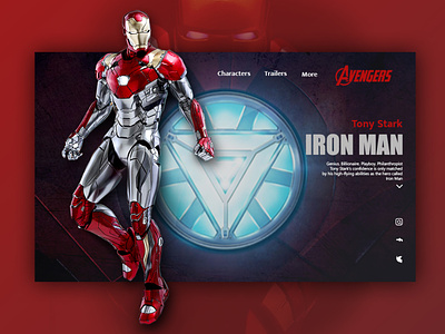 Iron man ui ux web