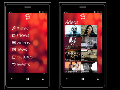 Soundcity for Windows Phone app ui windows phone wp