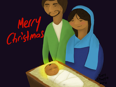 Merry Christmas christmas illustration jesus nativity