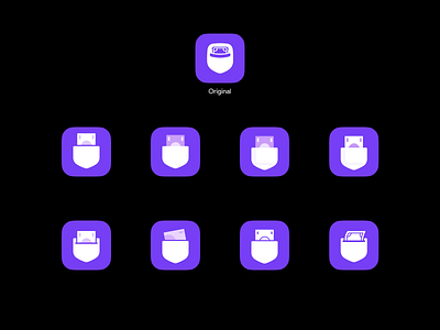 Logo / Icon Exploration of Pocket app icon logo