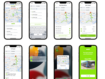 Owa - bus stop app app design icon mobile ui ux