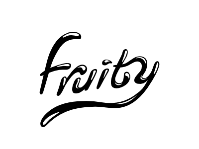 Fruity lettering logotype typography