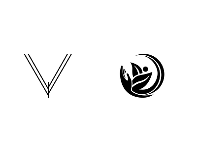 V Logo my second design vs the client's branding identity logo