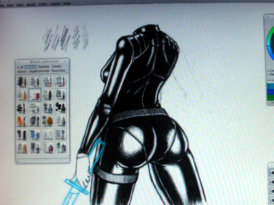 Ninja Babe W.I.P Photo digital art pencil