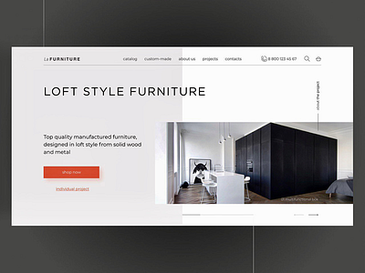 Furniture e-commerce website design ecommerce furniture website loft ui ux website design