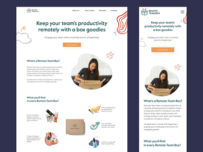 Remote Team Box. Landing page