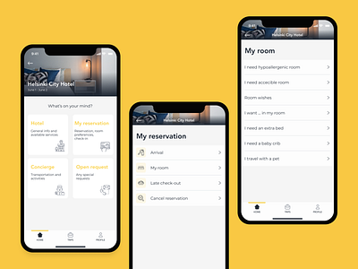 App for Hotels. Pre-Arrival Services. amenities app for hotels design features hotel hotel app hotel room mobile app reservation room room options services ui ux
