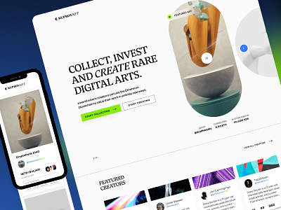 NFT Marketplace Homepage bitcoin crypto cryptocurrency design eth header homepage landing page market place marketplace nft responsive token ui ui ux uiux ux web web design website
