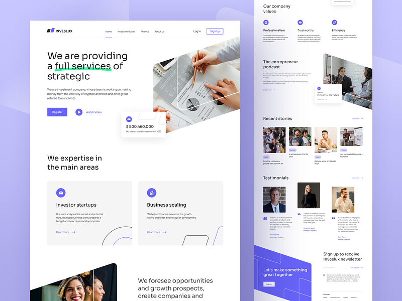 Loancex - Investment Landing Page by Yasin Hasyemi for SLAB Design ...