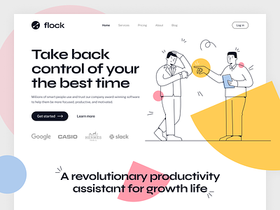Flock - Productivity Landing Page