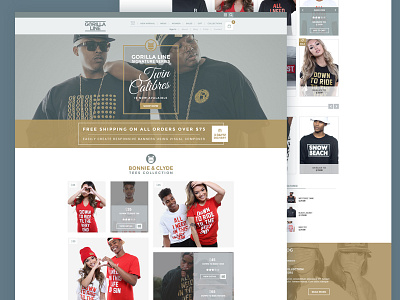 Gorilla Line - apparel company apparel clothing line ecommerce online shop web design