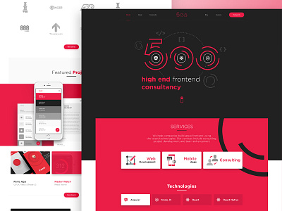 500tech Homepage design