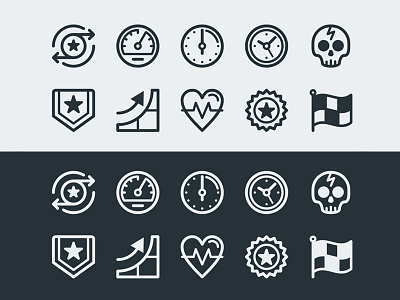 icon set for extreme sports man