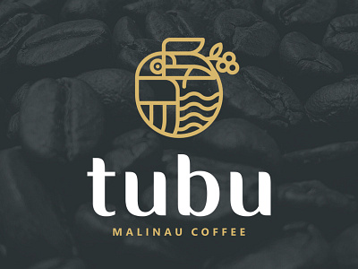 Tubu Coffee - Monoline logo bird coffee logo monoline