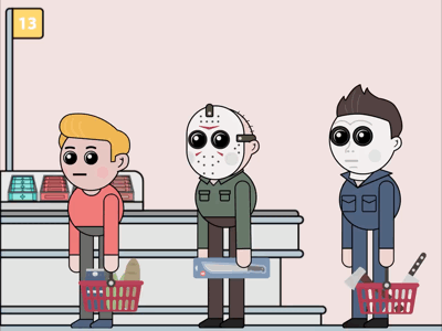 Real Killers Don’t Wear Masks (Animated) 2d animation animation character animation coronavirus covid 19 halloween horror jason voorhees michael myers motion design motion graphics