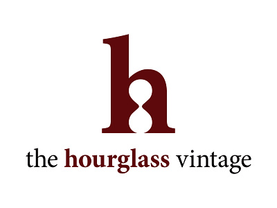 The Hourglass Vintage branding design learnlogodesign logo negativespace typography vintage