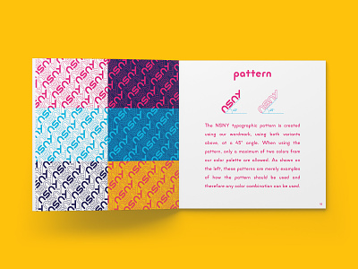 NSNY Pattern brand brand design brand guide identity brand guidelines brand identity branding branding design design design process identity design identity manual logotype pattern pattern a day pattern design patterns print design process style guide visual identity