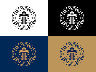 Bristol County Bar Association (BCBA) - Color Versions badge brand brand design brand identity brand identity design branding color palette crest design process emblem law learn logo design logo logo design logomark logos logos ai nautical visual identity visual identity design