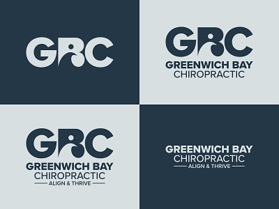 Greenwich Bay Chiropractic (GBC) - Logos bay brand identity chiro chiropractic chiropractor greenwich healthcare learn logo design logo logo design logo process logos logotype massage monogram nautical rhode island therapy typography wellness