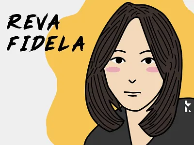 Reva Fidela JKT48 animation cute design flat illustration