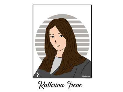 Kathrina Irene JKT48 animation cute design flat illustration