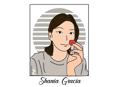Shania Gracia JKT48 animation cute design flat illustration