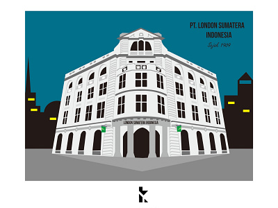 PT London Sumatera Indonesia (Lonsum) animation design flat icon illustration logo vector