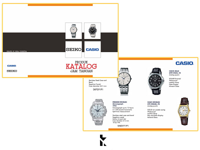 Katalog Produk Jam Tangan branding catalogue design flat illustration vector watch