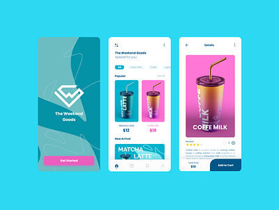 The Weekend Goods Drink Apps design illustration minimal mobile app mobile design ui ui design ux ux design