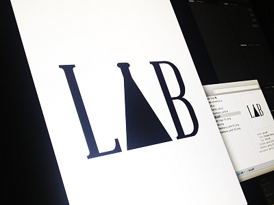 LAB Logo black branding minimal typography white