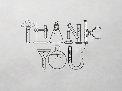 LAB Thank You Card experiment illustration lab minimal thank you