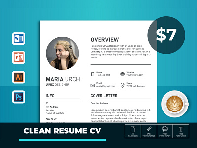 Resume/CV a4 clean cover letter cv cv job design elegant resume minimalist modern modern resume portfolio professional resume resume resume 2021 resume design resume job resume pages resume template resume template job ui