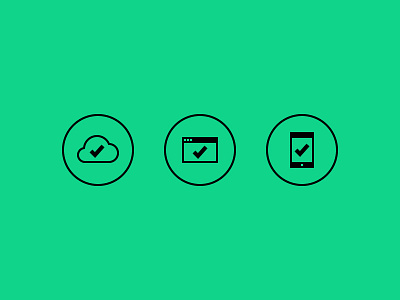 Icon exemplars black cloud desktop green icon mobile