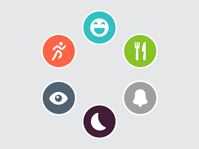 Activities Icons activity alerts health icons monitor sleep training ui wearable