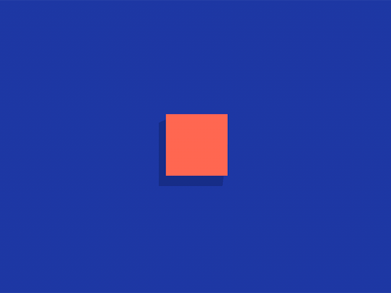 Cube animation blue box cube red