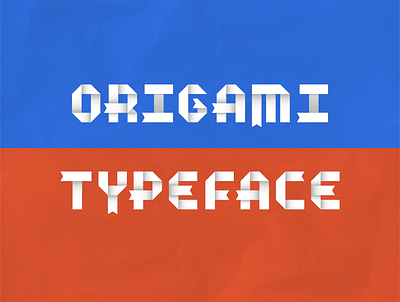 Origami Typeface Kit blue craft design design tool fold folded graphic design letter letterform letters orange origami paper shape shapes tool tradition type typeface