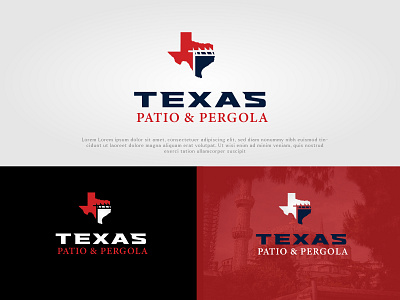 texas patio & pergola logo design and fencing construction home house