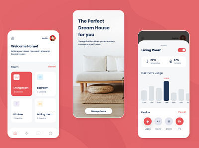 Smart Home App - UI Design app design ui