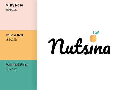 Nutsina Logo and color palette