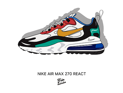 Nike Air Max 270 React adobe illustrator adobe premiere pro animation cartoon illustration shoe speed art