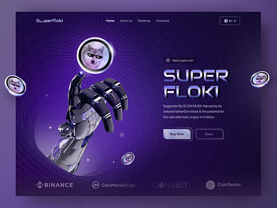 Super Floki - Cryptocurrency Coin Website