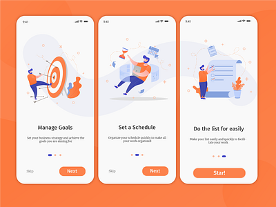 Clean UI screen for onboarding Project Management Apps app app mobile apps design apps screen clean color design flatdesign icons illustraion illustrations ui ui ux ui design ui illustration ui ux ui ux design ui ux user uiux user interface