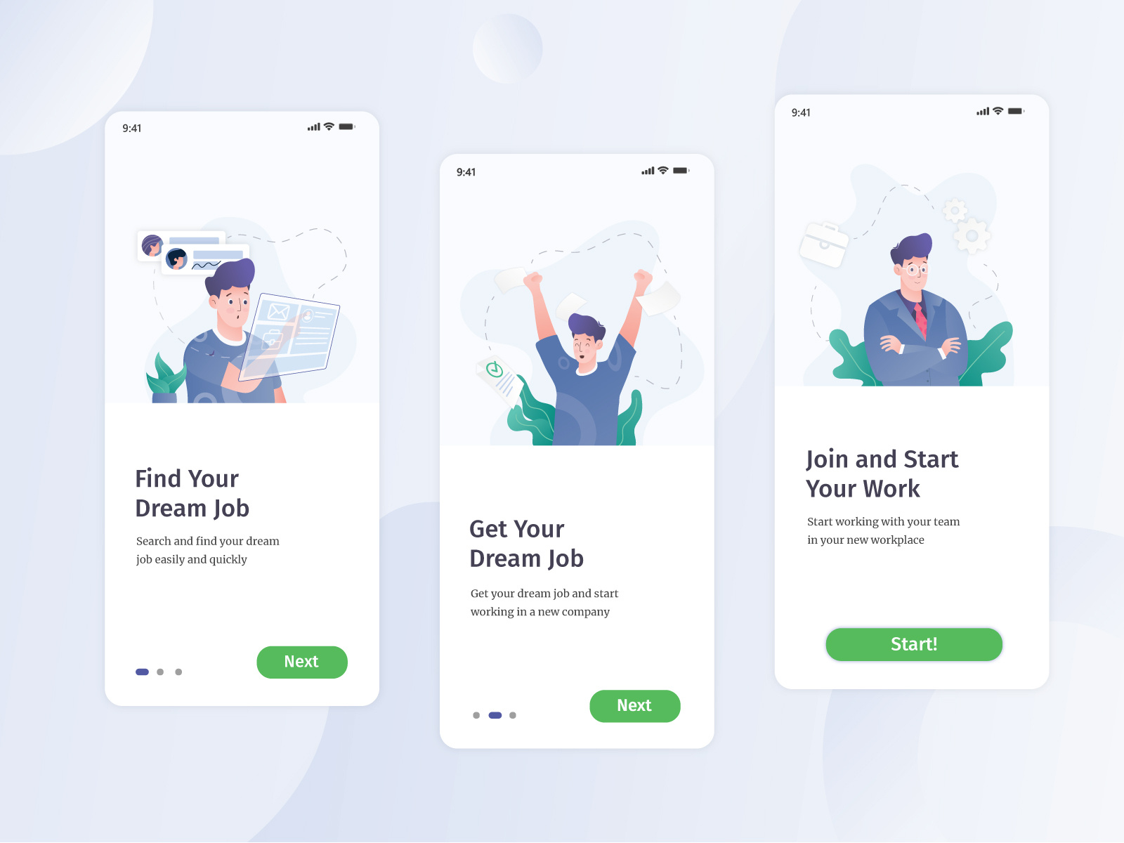 Job Seeker Illustration Onboarding App by Flato UI/UX on Dribbble